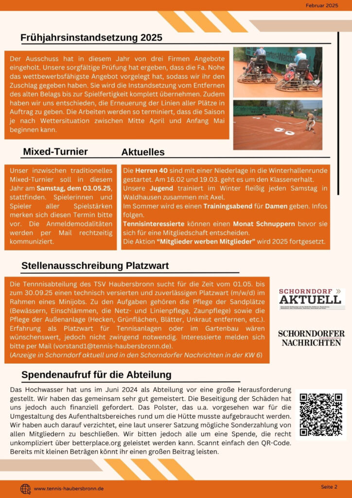 Newsletter Februar 2025 Seite 2