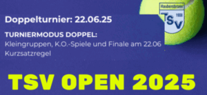 TSV OPEN 2025, Doppelmeisterschaft am 22.6.25