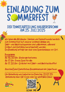 Einldadung zum Sommerfast am 25.7.25
